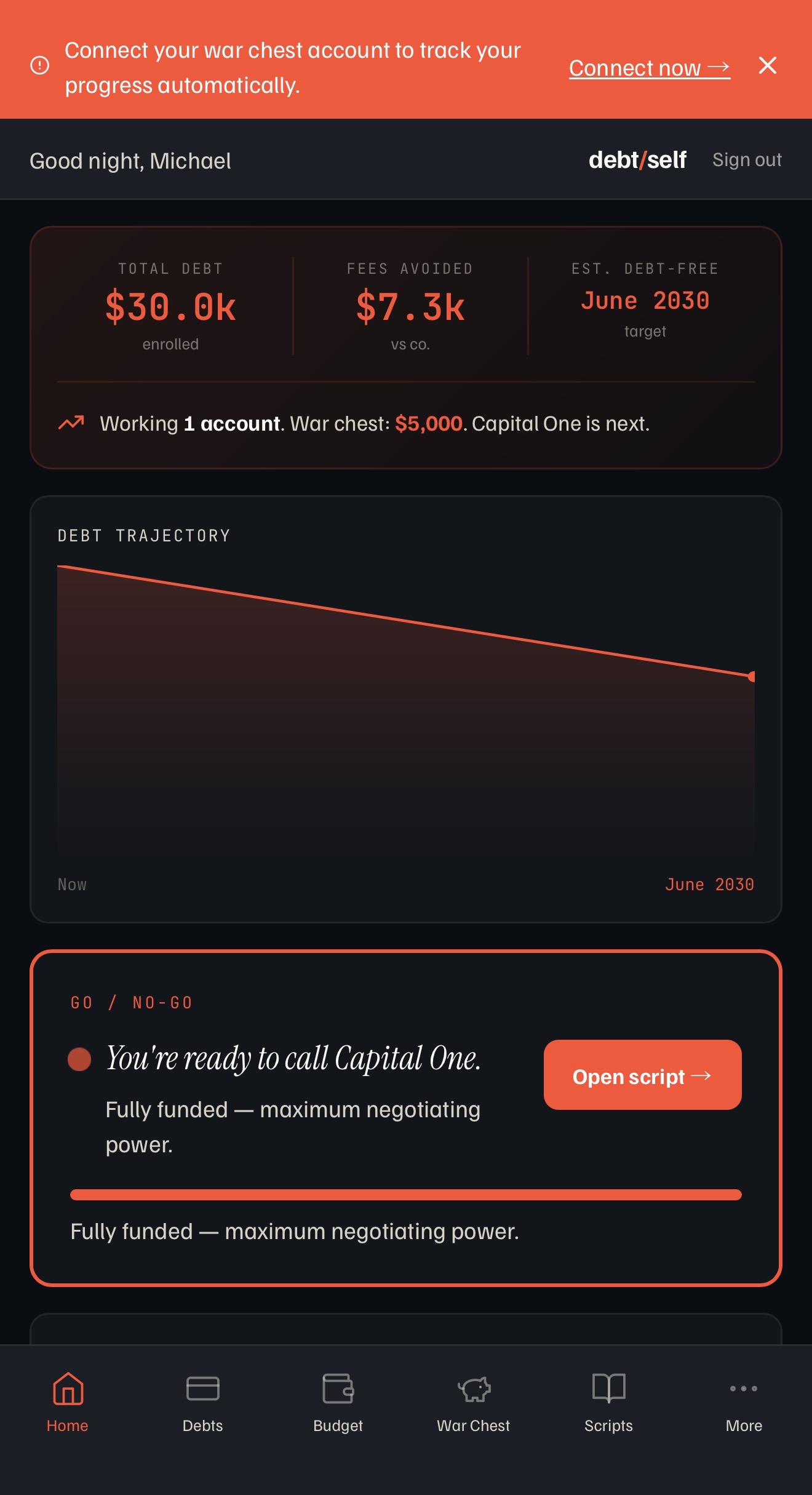 debtself Dashboard